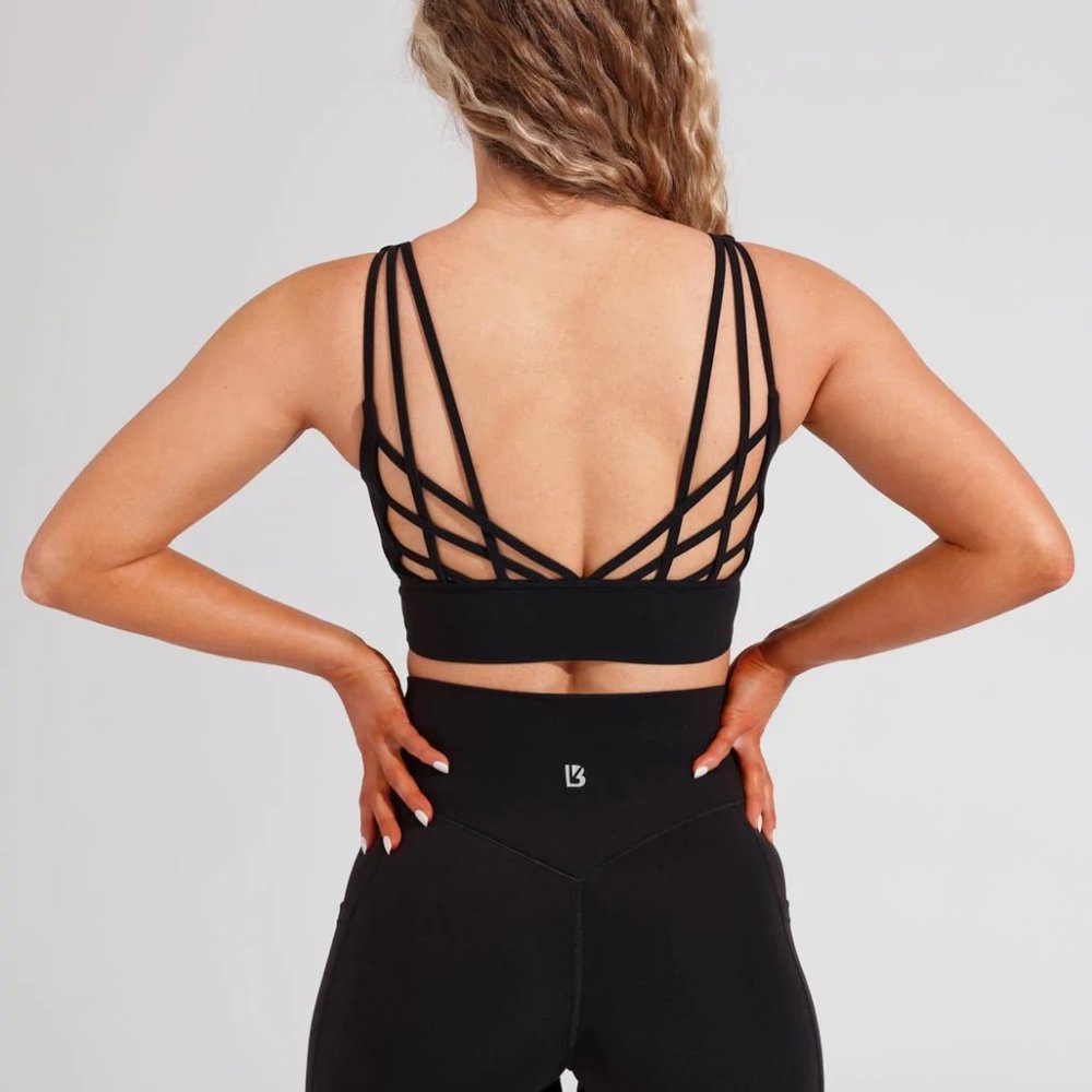 BuffBunny Monarch Sports Bra Medium Onyx Black